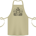 Gym I'd Flex but I Like This Funny Cotton Apron 100% Organic Khaki