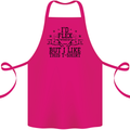 Gym I'd Flex but I Like This Funny Cotton Apron 100% Organic Pink