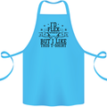 Gym I'd Flex but I Like This Funny Cotton Apron 100% Organic Turquoise