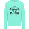Gym I'd Flex but I Like This Funny Mens Sweatshirt Jumper Peppermint
