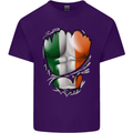 Gym Irish Tricolour Flag Muscles Ireland Mens Cotton T-Shirt Tee Top Purple