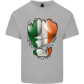 Gym Irish Tricolour Flag Muscles Ireland Mens Cotton T-Shirt Tee Top Sports Grey