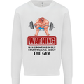 Gym May Start Talking About Mens Sweatshirt Jumper White