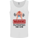 Gym May Start Talking About Mens Vest Tank Top White