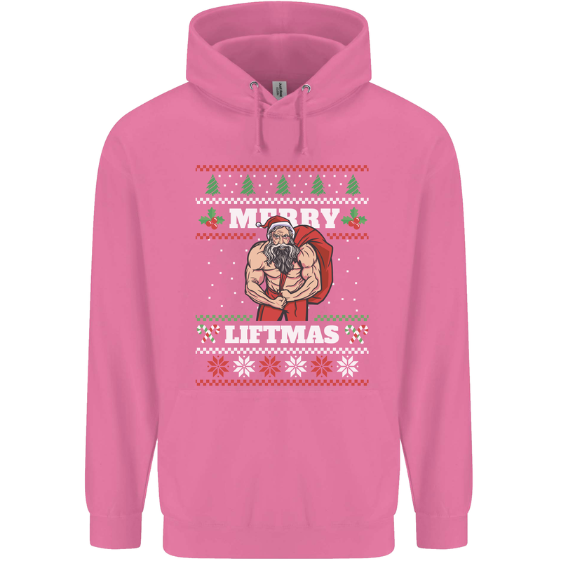 Gym Merry Liftmas Christmas Bodybuilding Mens 80% Cotton Hoodie Azelea