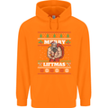 Gym Merry Liftmas Christmas Bodybuilding Mens 80% Cotton Hoodie Orange