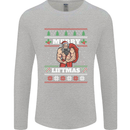 Gym Merry Liftmas Christmas Bodybuilding Mens Long Sleeve T-Shirt Sports Grey