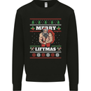 Gym Merry Liftmas Christmas Bodybuilding Mens Sweatshirt Jumper Black