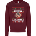 Gym Merry Liftmas Christmas Bodybuilding Mens Sweatshirt Jumper Maroon