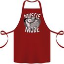 Gym Muscle Mode Bodybuilding Weightlifting Cotton Apron 100% Organic Maroon