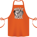 Gym Muscle Mode Bodybuilding Weightlifting Cotton Apron 100% Organic Orange