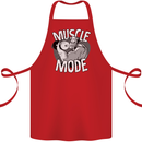 Gym Muscle Mode Bodybuilding Weightlifting Cotton Apron 100% Organic Red