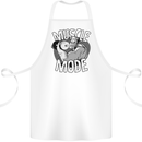 Gym Muscle Mode Bodybuilding Weightlifting Cotton Apron 100% Organic White