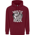 Gym Muscle Mode Bodybuilding Weightlifting Mens 80% Cotton Hoodie Maroon