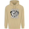 Gym Muscle Mode Bodybuilding Weightlifting Mens 80% Cotton Hoodie Sand