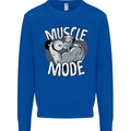 Gym Muscle Mode Bodybuilding Weightlifting Mens Sweatshirt Jumper Royal Blue