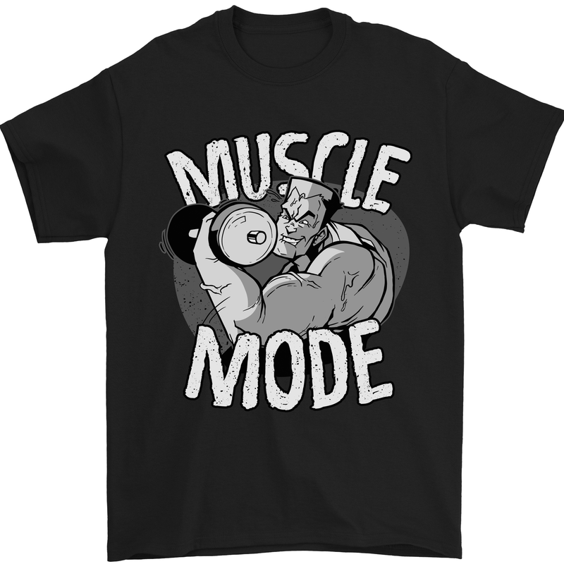 Gym Muscle Mode Bodybuilding Weightlifting Mens T-Shirt Cotton Gildan Black
