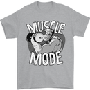Gym Muscle Mode Bodybuilding Weightlifting Mens T-Shirt Cotton Gildan Sports Grey