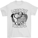 Gym Muscle Mode Bodybuilding Weightlifting Mens T-Shirt Cotton Gildan White