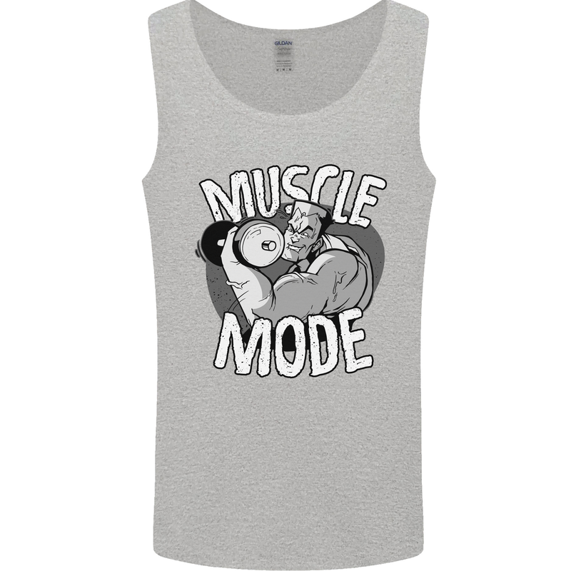 Gym Muscle Mode Bodybuilding Weightlifting Mens Vest Tank Top Sports Grey