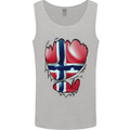 Gym Norwegian Flag Ripped Muscles Norway Mens Vest Tank Top Sports Grey