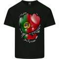 Gym Portuguese Flag Ripped Muscles Portugal Kids T-Shirt Childrens Black
