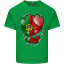 Gym Portuguese Flag Ripped Muscles Portugal Kids T-Shirt Childrens Irish Green