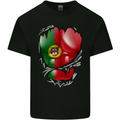 Gym Portuguese Flag Ripped Muscles Portugal Mens Cotton T-Shirt Tee Top Black