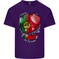 Gym Portuguese Flag Ripped Muscles Portugal Mens Cotton T-Shirt Tee Top Purple