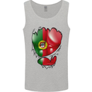 Gym Portuguese Flag Ripped Muscles Portugal Mens Vest Tank Top Sports Grey