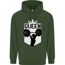 Gym Queen Female Bodybuilding Training Childrens Kids Hoodie Forest Green