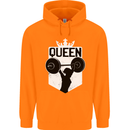 Gym Queen Female Bodybuilding Training Childrens Kids Hoodie Orange