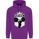 Gym Queen Female Bodybuilding Training Childrens Kids Hoodie Purple