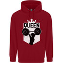 Gym Queen Female Bodybuilding Training Childrens Kids Hoodie Red