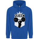 Gym Queen Female Bodybuilding Training Childrens Kids Hoodie Royal Blue