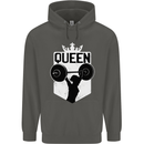 Gym Queen Female Bodybuilding Training Childrens Kids Hoodie Storm Grey