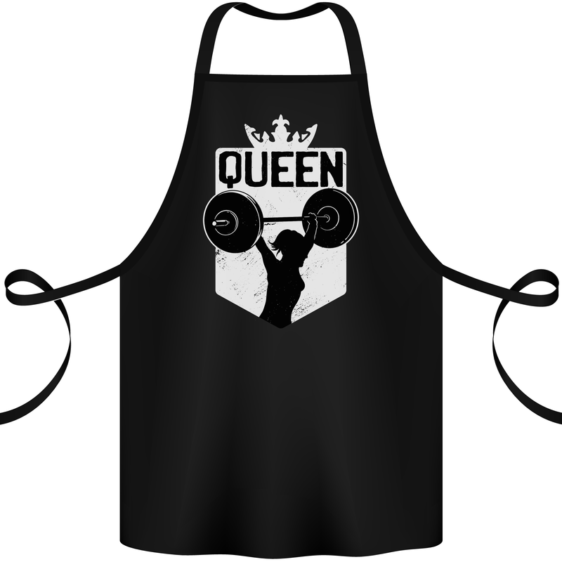 Gym Queen Female Bodybuilding Training Cotton Apron 100% Organic Black