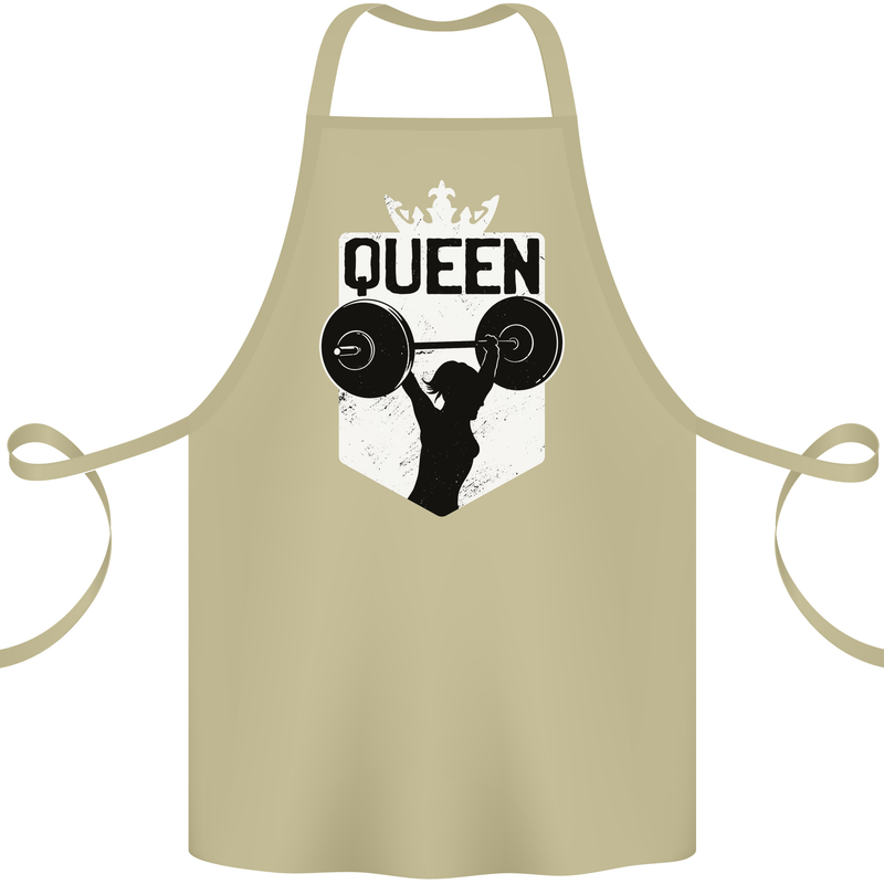 Gym Queen Female Bodybuilding Training Cotton Apron 100% Organic Khaki