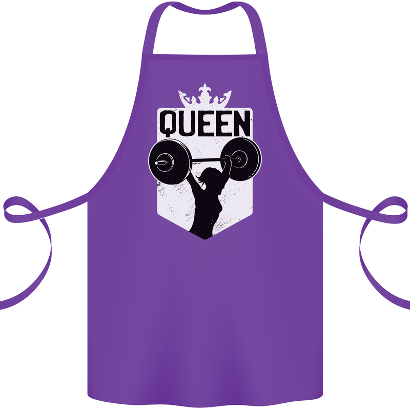 Gym Queen Female Bodybuilding Training Cotton Apron 100% Organic Purple