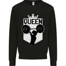 Gym Queen Female Bodybuilding Training Kids Sweatshirt Jumper Black