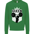 Gym Queen Female Bodybuilding Training Kids Sweatshirt Jumper Irish Green