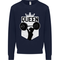 Gym Queen Female Bodybuilding Training Kids Sweatshirt Jumper Navy Blue