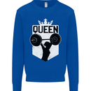 Gym Queen Female Bodybuilding Training Kids Sweatshirt Jumper Royal Blue