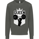 Gym Queen Female Bodybuilding Training Kids Sweatshirt Jumper Storm Grey