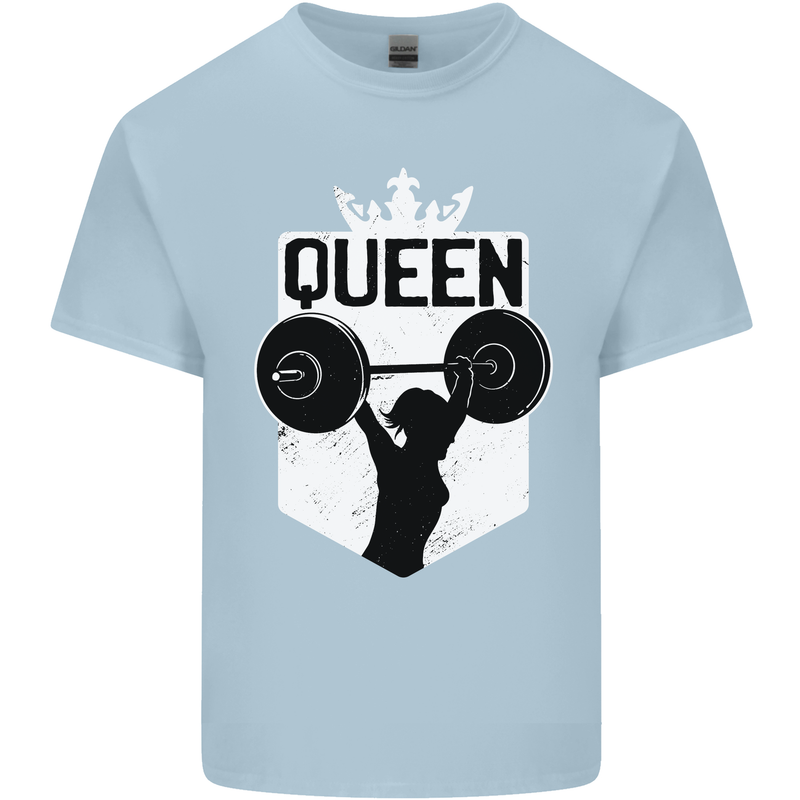 Gym Queen Female Bodybuilding Training Kids T-Shirt Childrens Light Blue