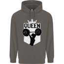 Gym Queen Female Bodybuilding Training Mens 80% Cotton Hoodie Charcoal