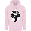 Gym Queen Female Bodybuilding Training Mens 80% Cotton Hoodie Light Pink