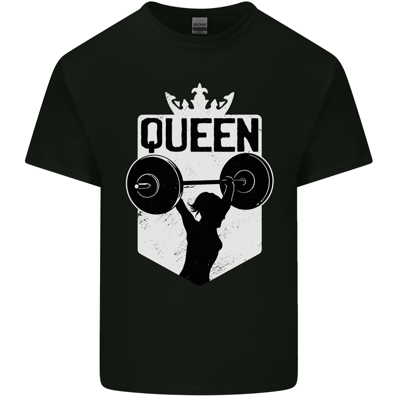 Gym Queen Female Bodybuilding Training Mens Cotton T-Shirt Tee Top Black