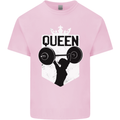 Gym Queen Female Bodybuilding Training Mens Cotton T-Shirt Tee Top Light Pink