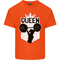 Gym Queen Female Bodybuilding Training Mens Cotton T-Shirt Tee Top Orange